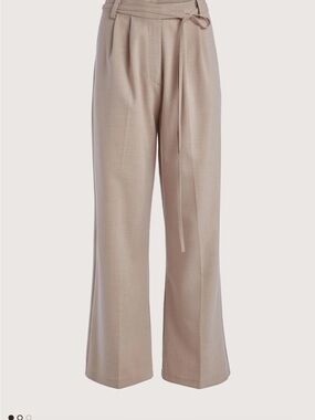 High-Rise Straight Leg Trouser with Tie Belt - NWT